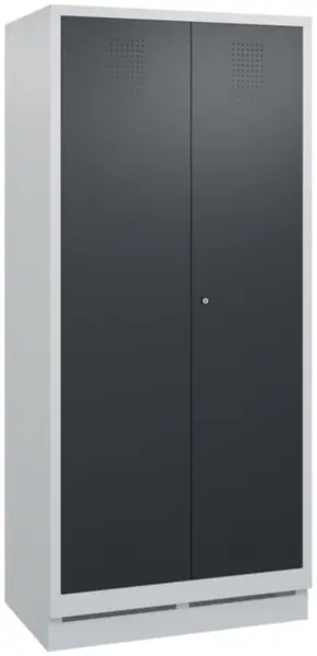 armoire vestiaires,HxlxP 1800x 810x500mm,2compart.,corps RAL7035,façade RAL7021
