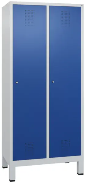armoire vestiaires,HxlxP 1850x 810x500mm,2compart.,corps RAL7035,façade RAL5010