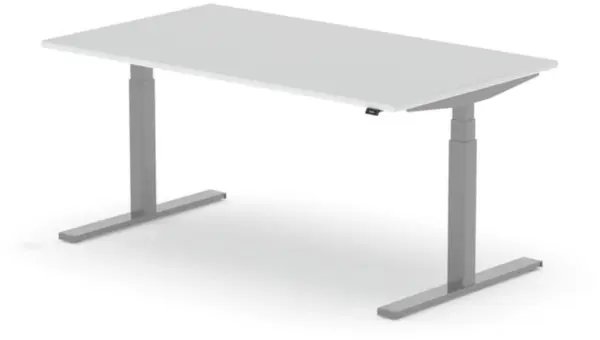Elektrisch hvst. Schreibtisch, HxBxT 640-1300x1600x900mm, Platte weiß