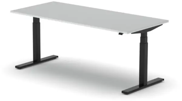 Elektrisch hvst. Schreibtisch, HxBxT 640-1300x1800x800mm, Platte weiß