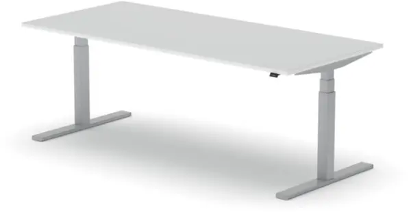 Elektrisch hvst. Schreibtisch, HxBxT 640-1300x2000x900mm, Platte weiß