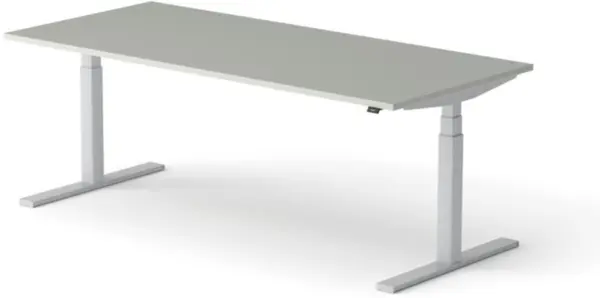 Elektrisch hvst. Schreibtisch, HxBxT 640-1300x2000x900mm, Platte hellgrau