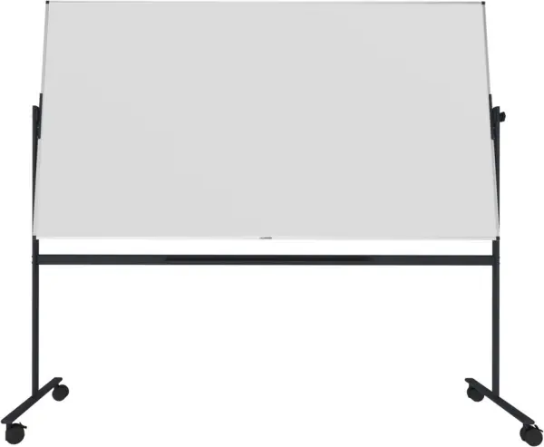 Drehtafel,fahrbar,Tafel HxB 1200x2200mm,quer,emailliert, magnethaftend,Stahl