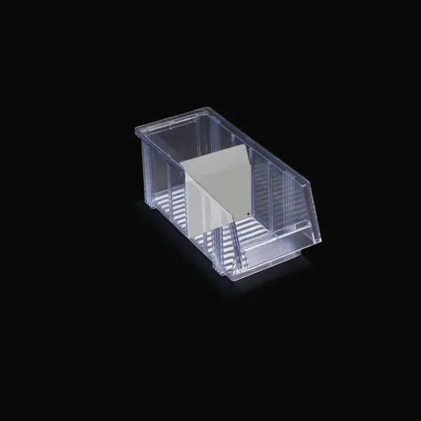 Querteiler,f. transparente Sichtlagerkästen mit HxB 182x186mm,Stahlblech,grau