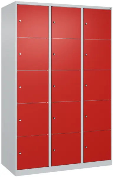 Armoires multicases C+P 1850x1200x500 mm RAL 3020 rouge signalisation