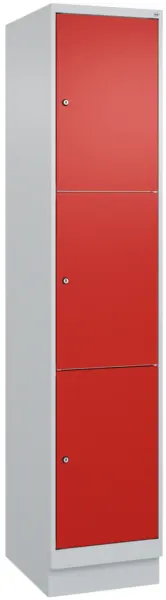 Armoires multicases C+P 1950x400x500 mm RAL 3020 rouge signalisation