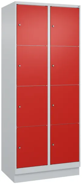 Armoires multicases C+P 1950x800x500 mm RAL 3020 rouge signalisation