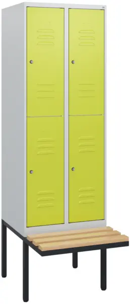 Doppelstöckiger Sitzbankschrank,HxBxT 1950x 600x815mm,2x2 Abt.