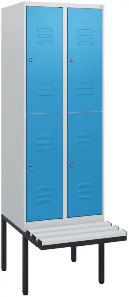 Doppelstöckiger Sitzbankschrank,HxBxT 1950x 600x815mm,2x2 Abt.