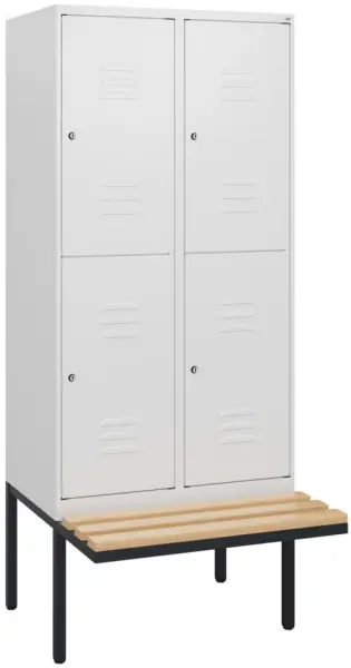 Doppelstöckiger Sitzbankschrank,HxBxT 1950x 800x815mm,2x2 Abt.