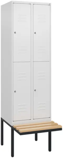 Doppelstöckiger Sitzbankschrank,HxBxT 2120x 600x815mm,2x2 Abt.