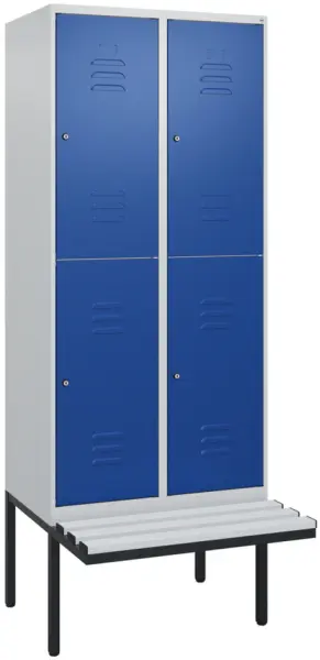 Doppelstöckiger Sitzbankschrank,HxBxT 2120x 800x815mm,2x2 Abt.