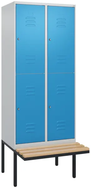 Doppelstöckiger Sitzbankschrank,HxBxT 2120x 800x815mm,2x2 Abt.