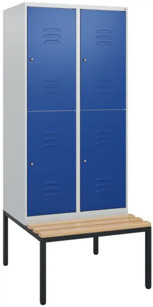 Doppelstöckiger Sitzbankschrank,HxBxT 1950x 800x815mm,2x2 Abt.