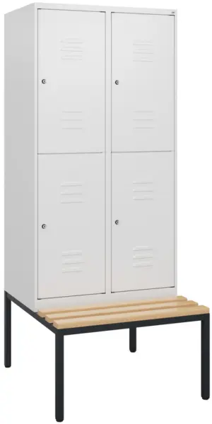 Doppelstöckiger Sitzbankschrank,HxBxT 1950x 800x815mm,2x2 Abt.