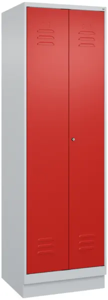 Wäscheverteilschrank,HxBxT 1950x600x500mm,2 Abt.,Abt. B 300mm,Zylinderschloss,Sockel