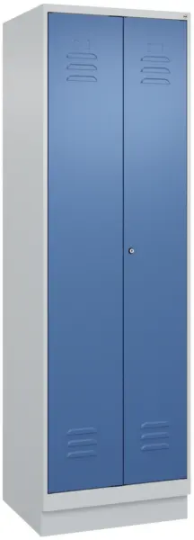 Wäscheverteilschrank,HxBxT 1950x600x500mm,2 Abt.,Abt. B 300mm,Zylinderschloss,Sockel