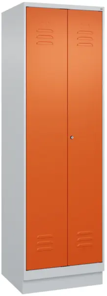 Wäscheverteilschrank,HxBxT 1950x600x500mm,2 Abt.,Abt. B 300mm,Zylinderschloss,Sockel