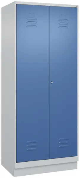 Wäscheverteilschrank,HxBxT 1950x800x500mm,2 Abt.,Abt. B 400mm,Zylinderschloss,Sockel