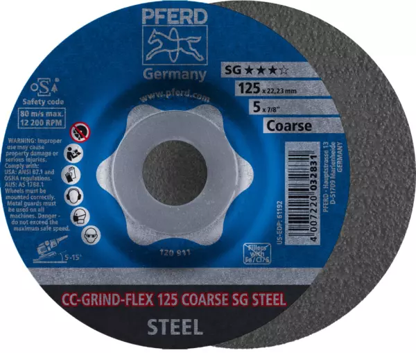 CC-GRIND®-FLEX-Schleifscheibe CC-GRIND-FLEX 125 SG-STEEL COARSE