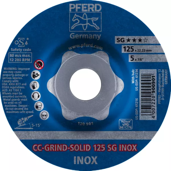 Schleifscheiben PFERD CC-Grind-Solid SG Inox