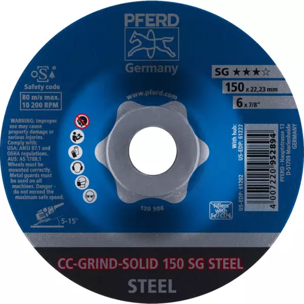 Schleifscheiben PFERD CC-Grind-Solid SG Steel