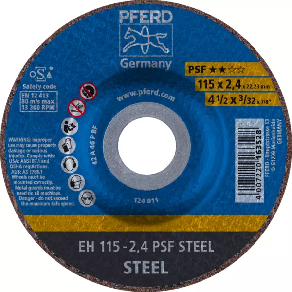 Trennscheiben PFERD PSF Steel EH 115-2,4 PSF STEEL