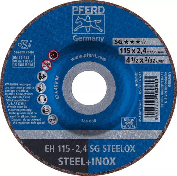 Trennscheiben PFERD SG Steelox EH 115-2,4 SG STEELOX