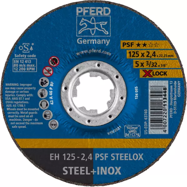Trennscheiben PFERD PSF Steelox 2.4 mm gekröpft Pack 25 Stück