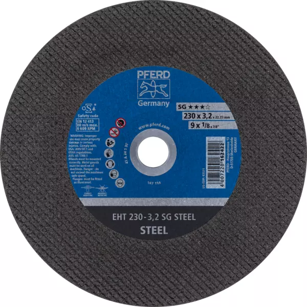 Trennscheiben PFERD SG Steel EHT 230-3,2 SG STEEL