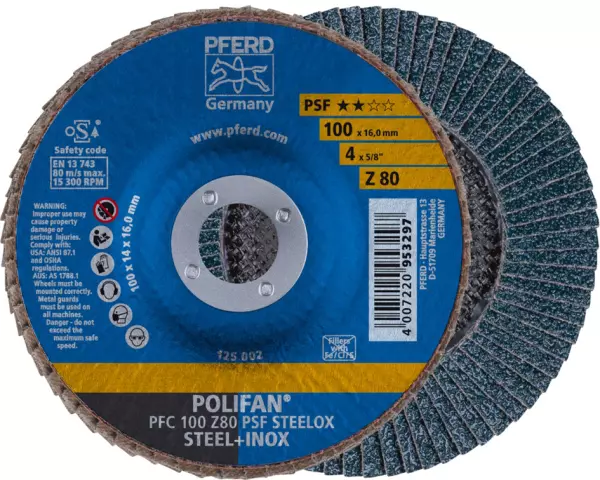 POLIFAN®-Fächerscheibe PFC 100 Z 80 PSF/16,0
