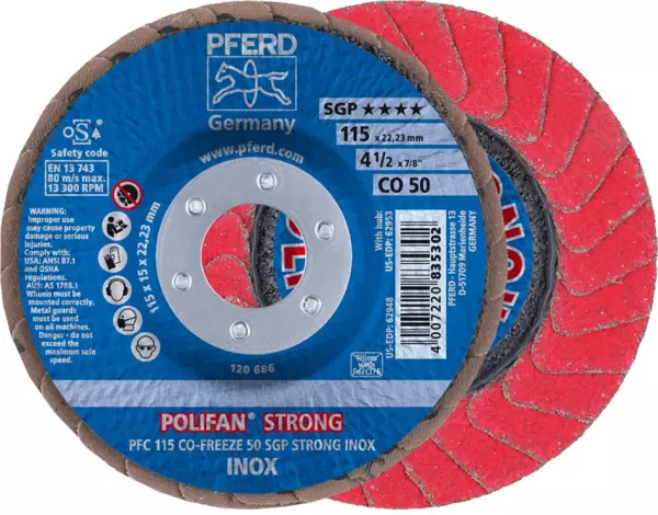 POLIFAN®-Fächerscheibe PFC 115 CO 50 SGP-STRONG-FREEZE/22,23