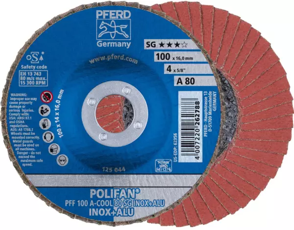 POLIFAN®-Fächerscheibe PFF 100 A 80 SG-COOL/16,0