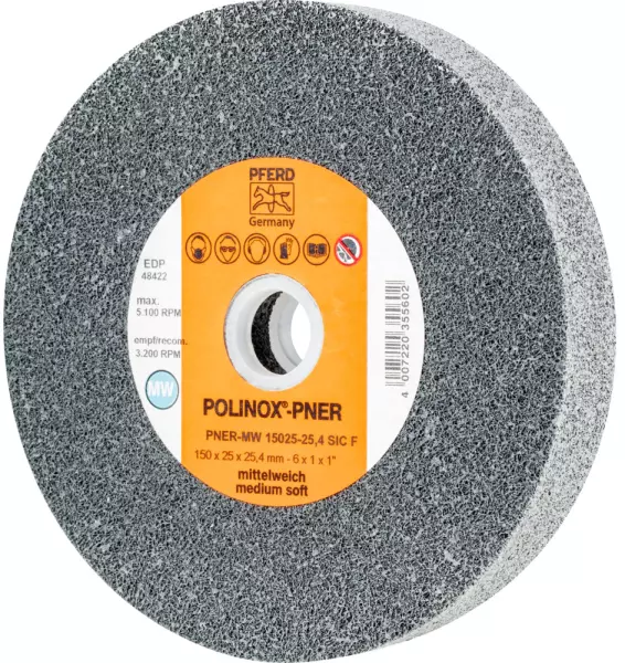 POLINOX®-Kompaktschleifrad PNER-MW 15025-25,4 SiC F