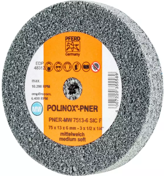 POLINOX®-Kompaktschleifrad PNER-MW 7513-6 SiC F