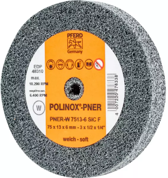 POLINOX®-Kompaktschleifrad PNER-W 7513-6 SiC F
