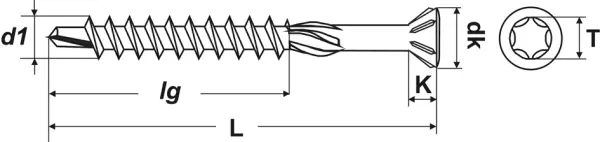 Vis à bois autoperceuses PROFIX Drillspan