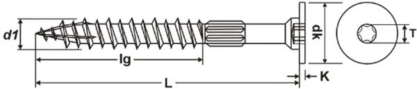 Holzbau-Konstruktionsschrauben PROFIX PRO-SSF