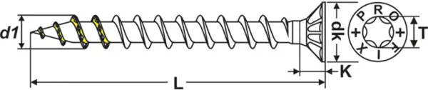 Spanplattenschrauben PROFIX PRO-PLUS T-Drive