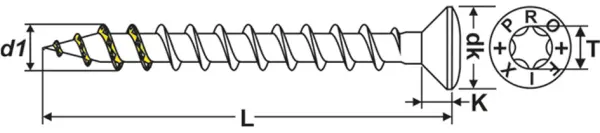 Viti mordenti per pannelli truciolari PROFIX PRO-PLUS T-Drive