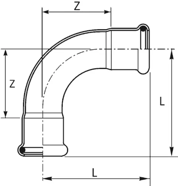 Bögen INOXPRES 181/900 Inox M-Profil