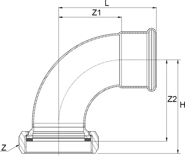 Bögen INOXPRES 186/R Inox M-Profil