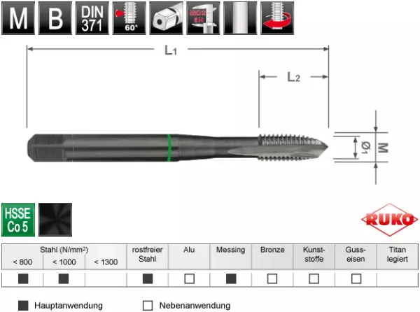 Maschinengewindebohrer RUKO
