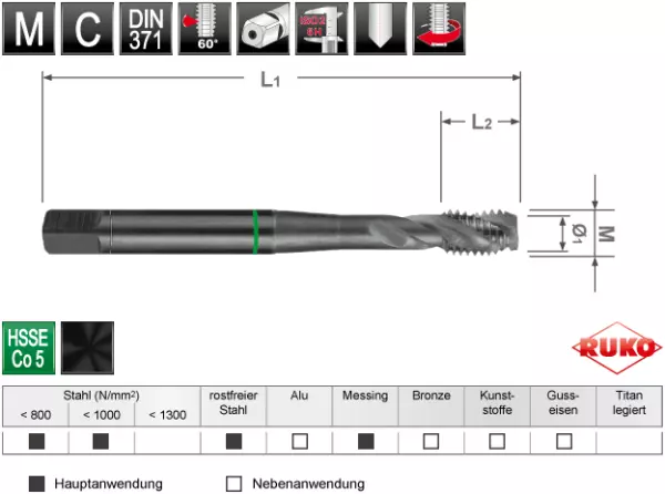 Maschinengewindebohrer RUKO