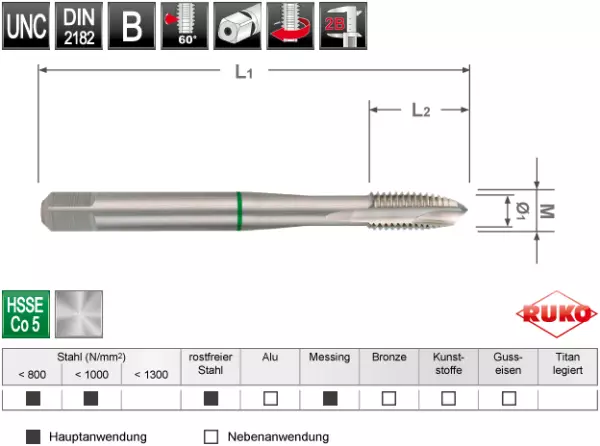 Maschinengewindebohrer RUKO
