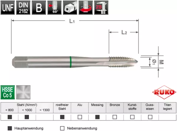 Maschinengewindebohrer RUKO