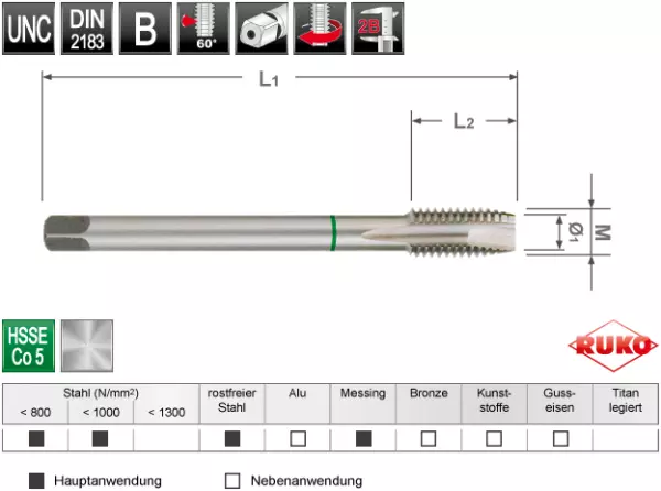 Maschinengewindebohrer RUKO
