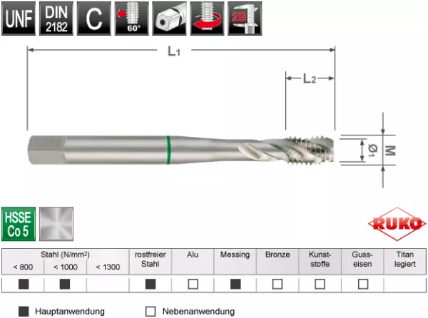 Maschinengewindebohrer RUKO