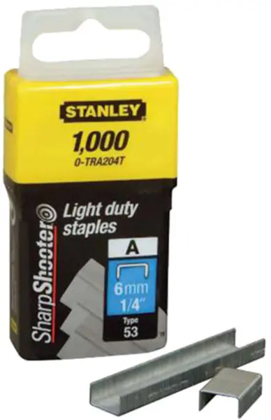 Klammern STANLEY Typ A 6 mm / Inhalt Paket 1000 Stück