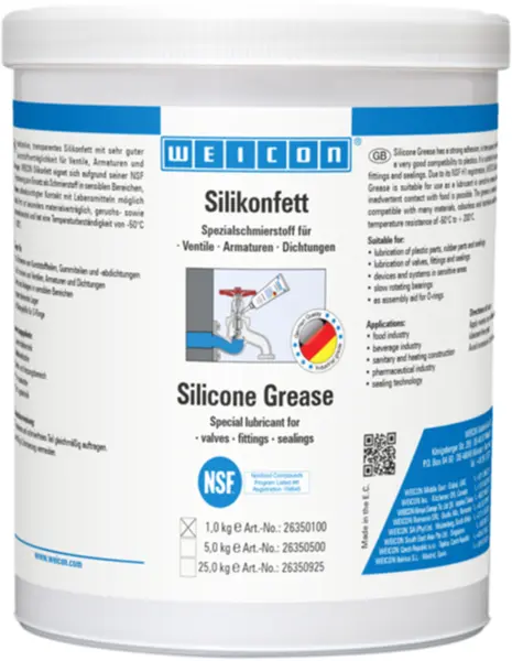 Silikon-Schmiermittel WEICON Plastikdose 1.0 kg